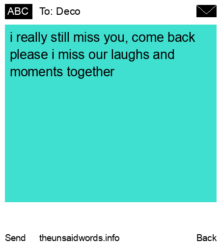 unsent message to Deco 