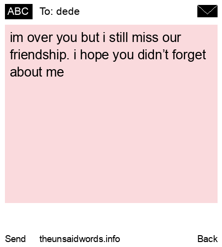 unsent message to dede