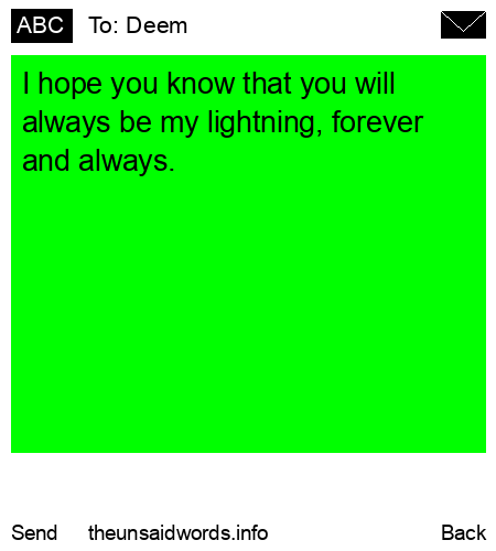 unsent message to Deem