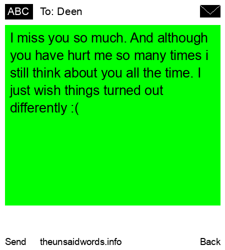 unsent message to Deen