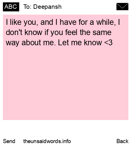 unsent message to Deepansh