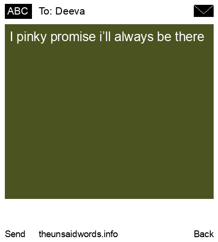 unsent message to Deeva