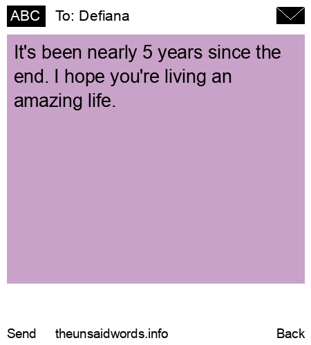 unsent message to Defiana
