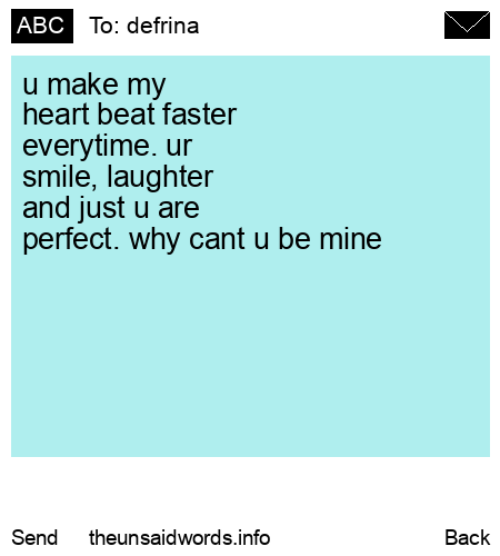 unsent message to defrina