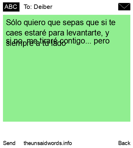 unsent message to Deiber