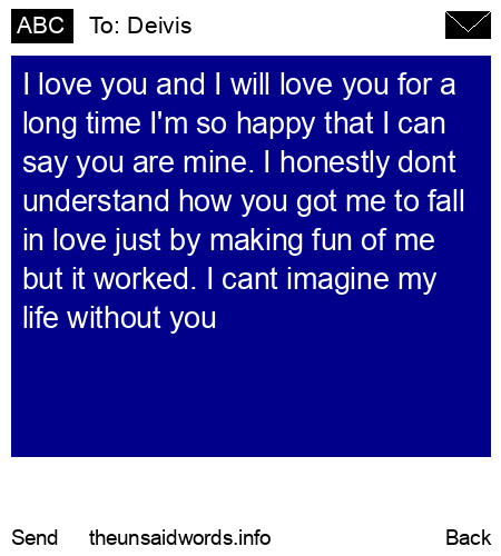 unsent message to Deivis