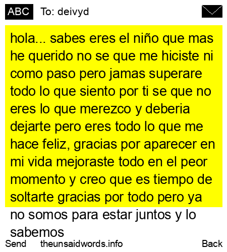 unsent message to deivyd