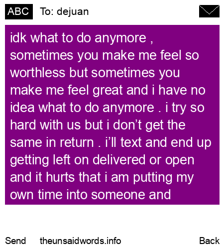 unsent message to dejuan