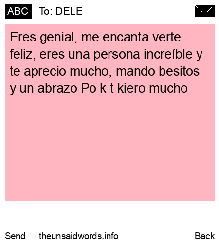 unsent message to DELE