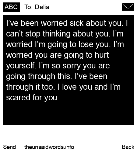 unsent message to Delia