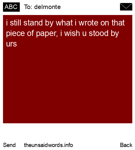 unsent message to delmonte