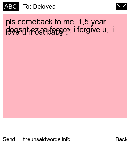 unsent message to Delovea