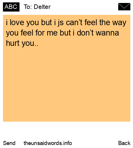 unsent message to Delter 