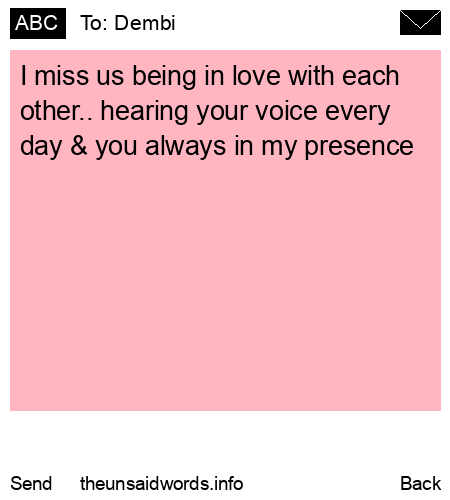 unsent message to Dembi