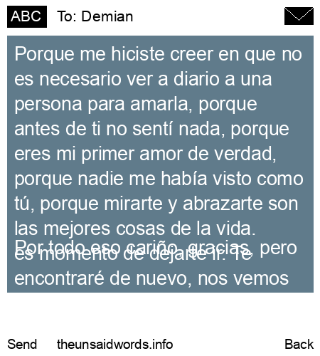 unsent message to Demian