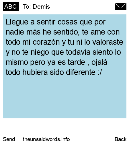 unsent message to Demis