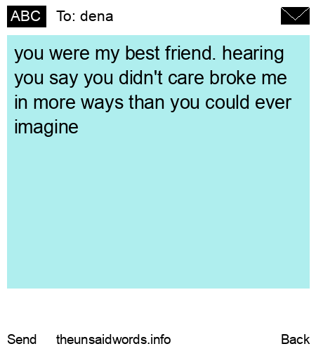unsent message to dena
