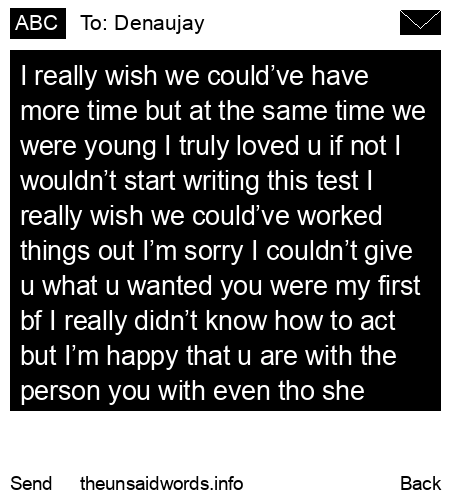 unsent message to Denaujay