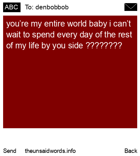 unsent message to denbobbob