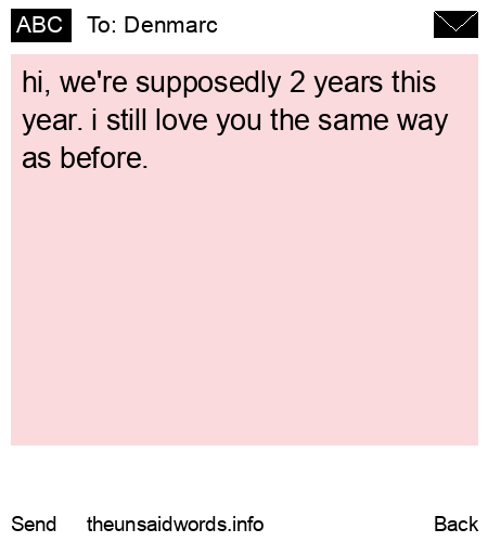 unsent message to Denmarc