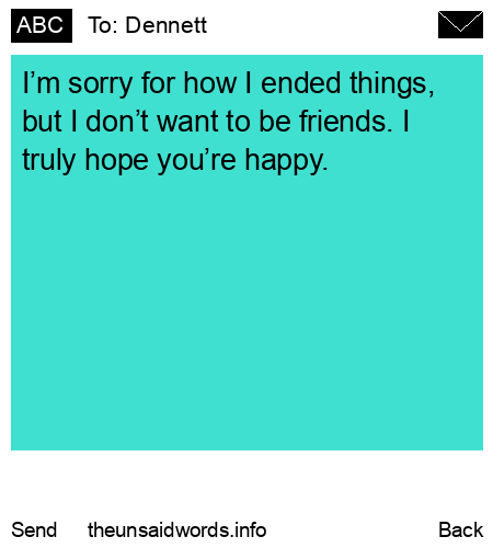 unsent message to Dennett