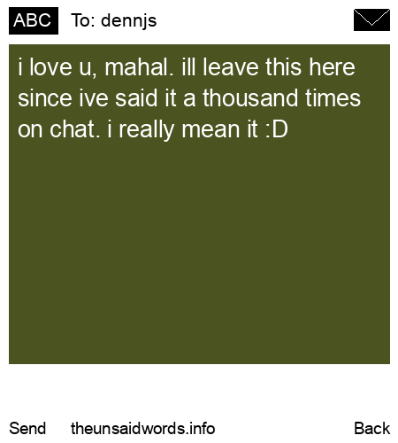 unsent message to dennjs