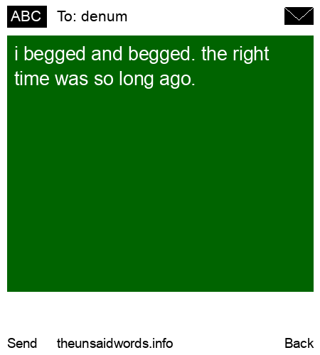 unsent message to denum