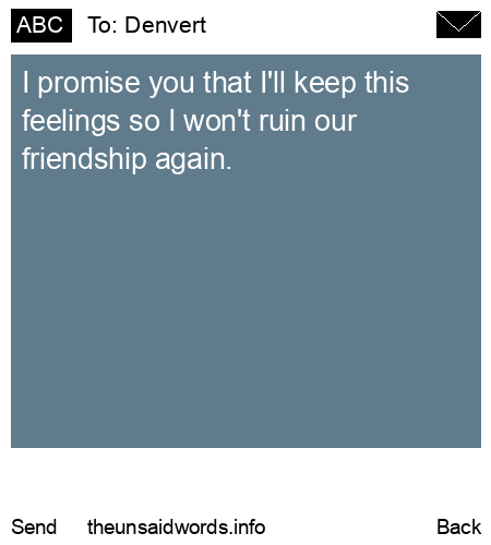 unsent message to Denvert