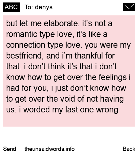 unsent message to denys