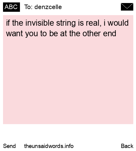 unsent message to denzcelle
