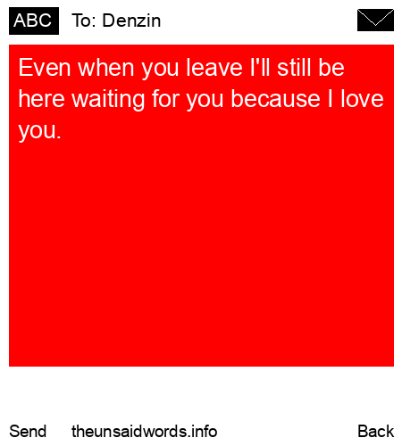 unsent message to Denzin