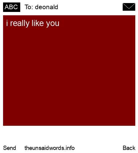unsent message to deonald