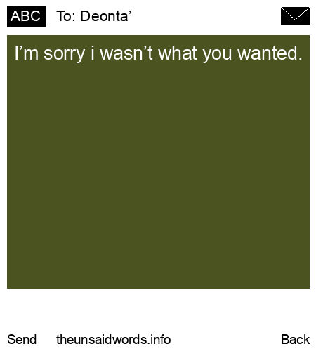unsent message to Deonta’