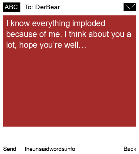 unsent message to DerBear 