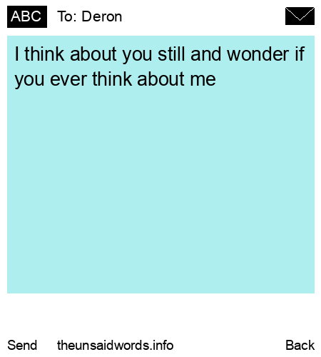 unsent message to Deron
