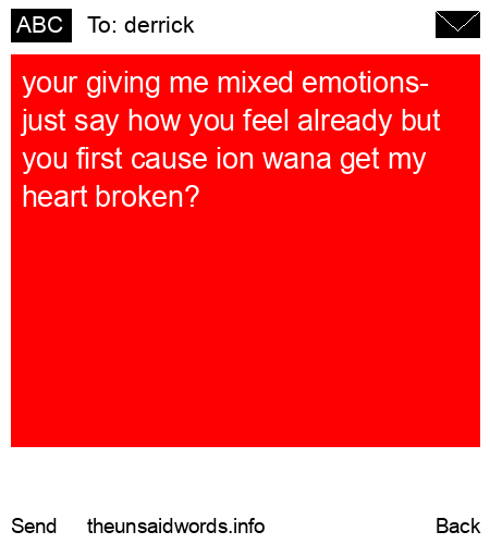 unsent message to derrick