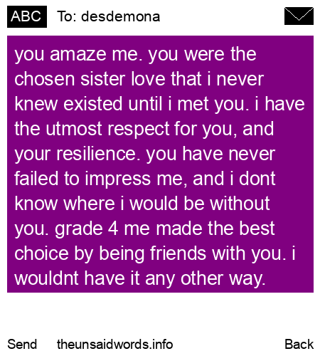 unsent message to desdemona
