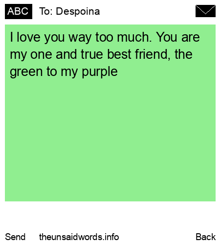 unsent message to Despoina