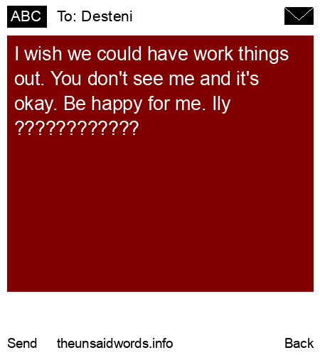 unsent message to Desteni 