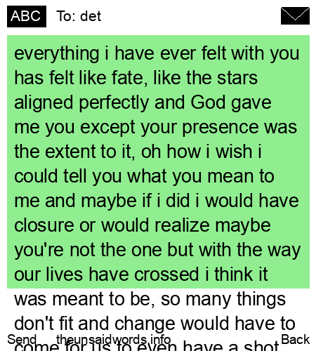 unsent message to det