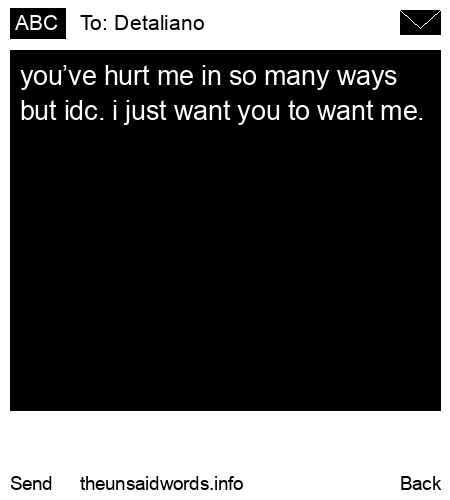 unsent message to Detaliano