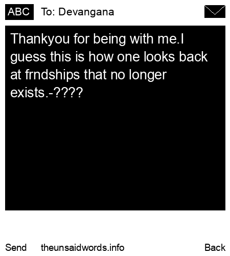 unsent message to Devangana 