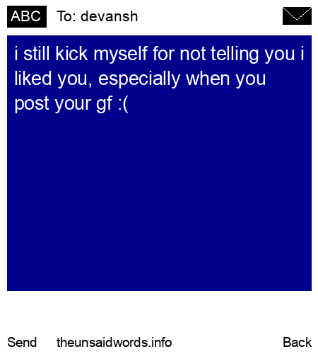 unsent message to devansh
