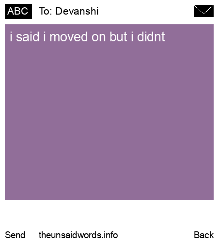 unsent message to Devanshi