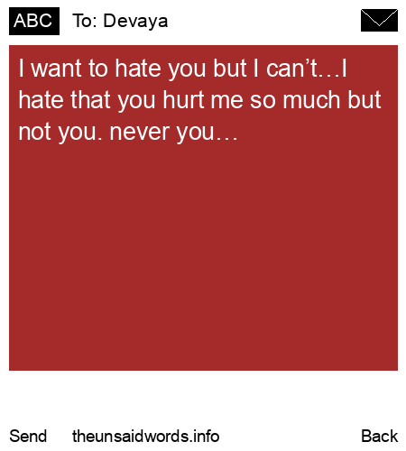 unsent message to Devaya