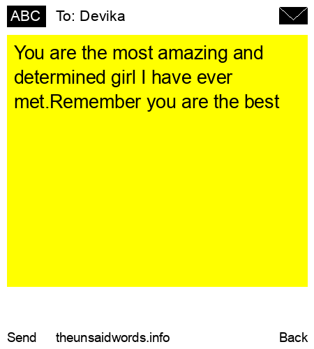 unsent message to Devika