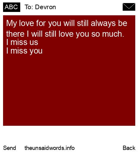 unsent message to Devron