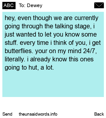 unsent message to Dewey