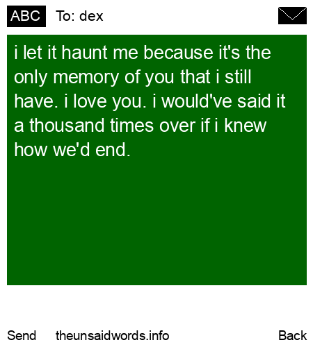 unsent message to dex