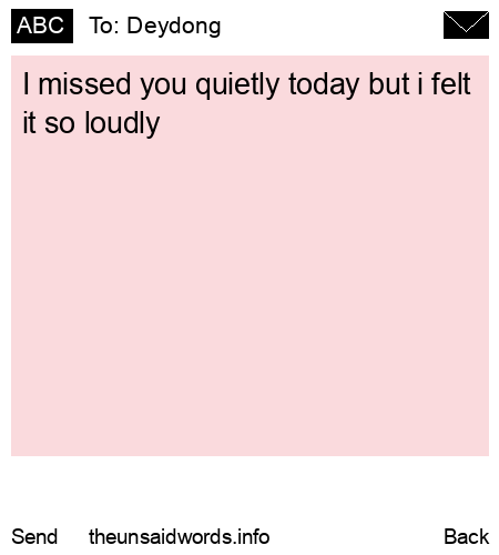 unsent message to Deydong